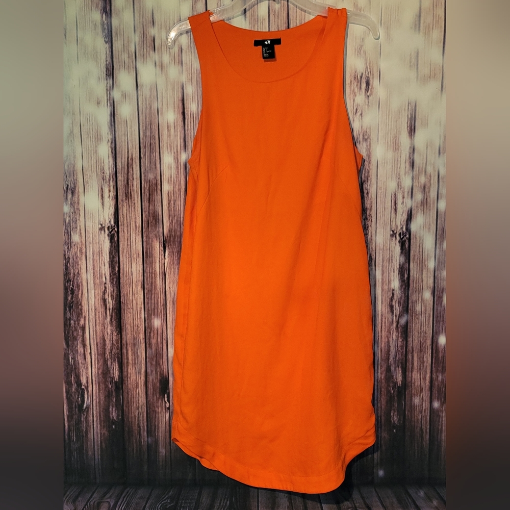 H&M - Size 2 - Orange Sleeveless Dress - GUC